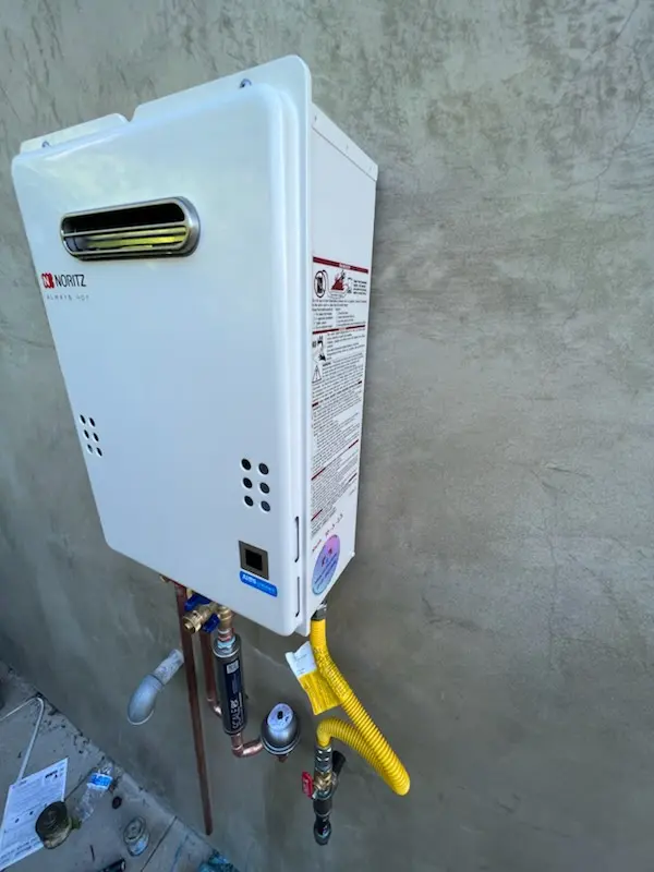 Tankless water heater installation for Buckeye homes